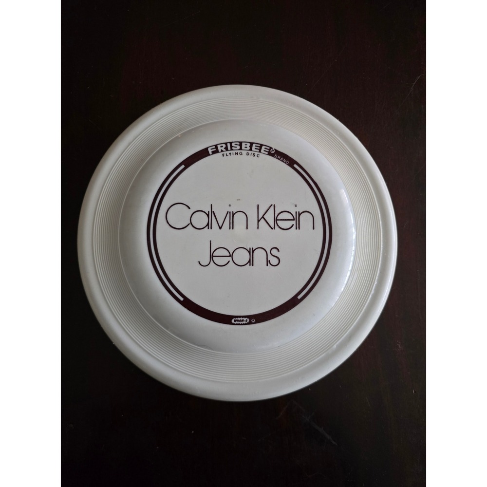 Vintage Wham-O Frisbee Calvin Klein Jeans White Flying Disc Promo 90s 141g